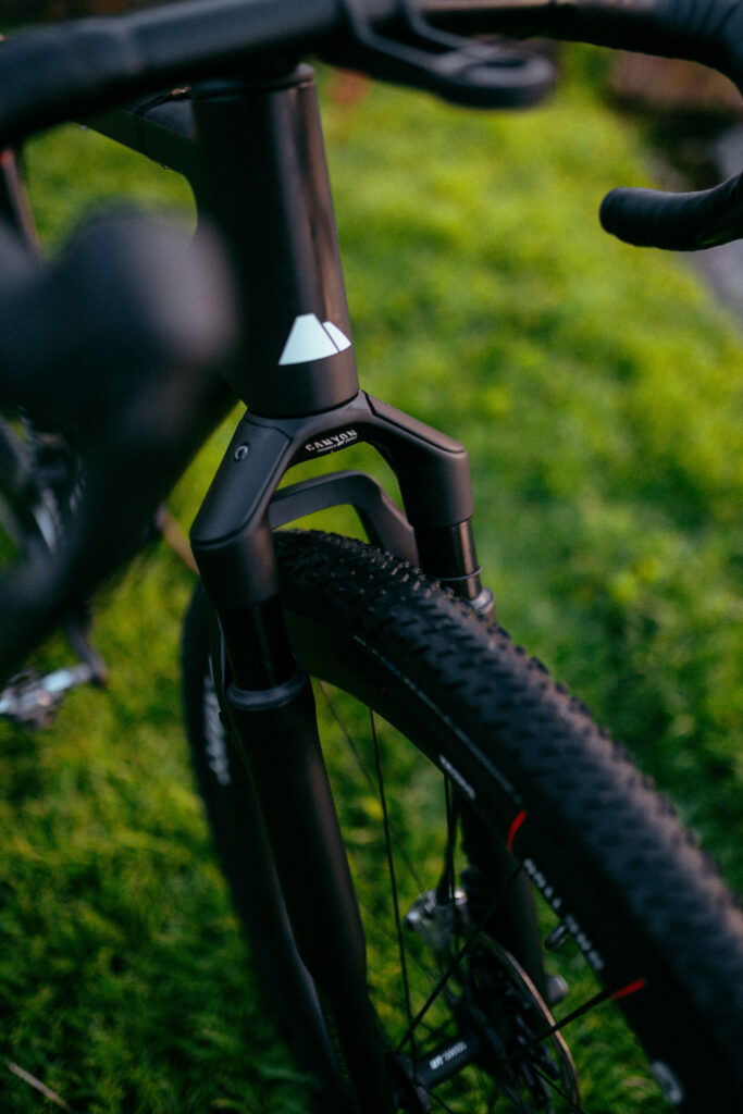 Canyon gravel bike from Unbound 2025 suspension fork
