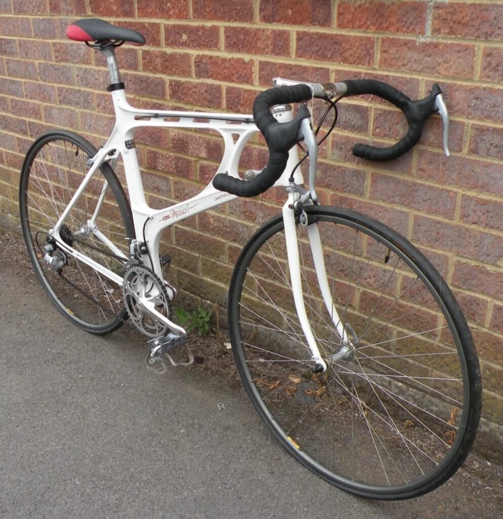1987 Kirk Precision road bike – angled
