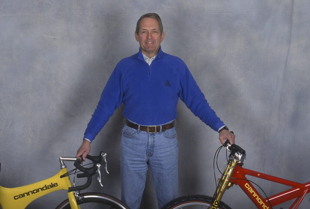 1997 Joe Montgomery with DH Bike & First Carbon Frame Project