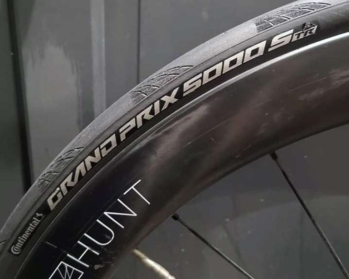 Continental Grand Prix 5000 S TR tyre on Hunt rim