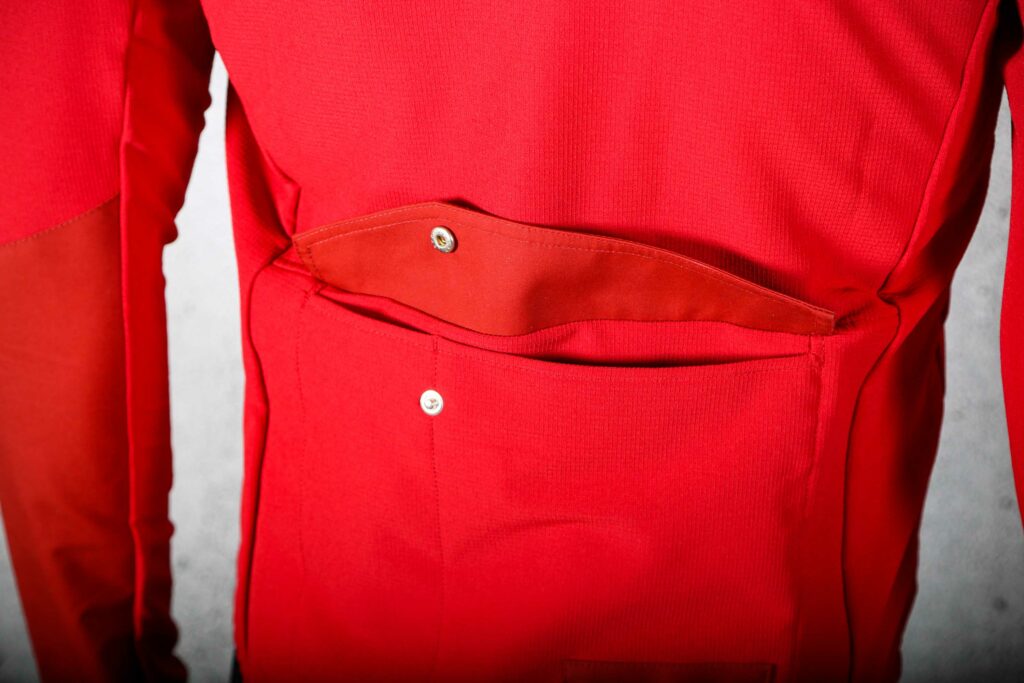 2022 Pearson Red Adventure Long Sleeve Cycling jersey &ndash; back pocket open.jpg