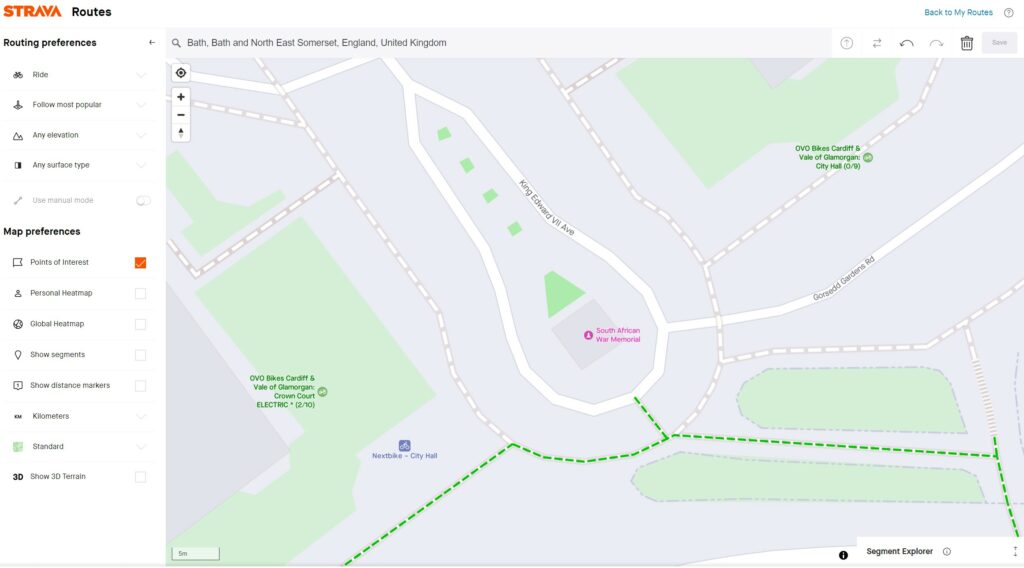 2022 Strava docking station bikeshare cardiff