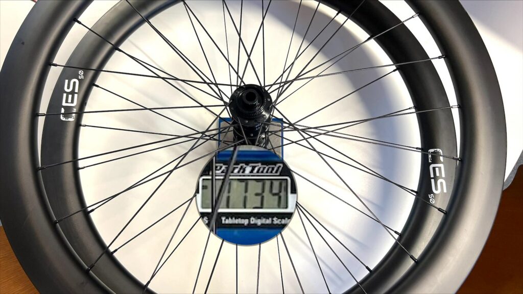 2023 CES Draig 50 wheelset on scales.jpg