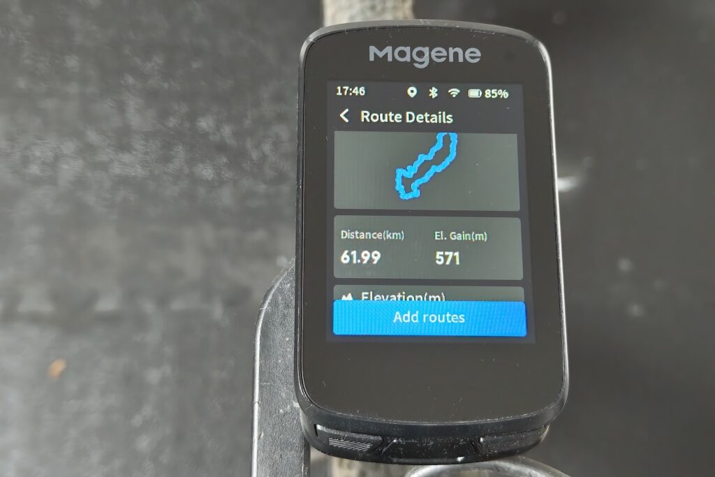2024 Magene C606 Smart GPS Bike Computer Route