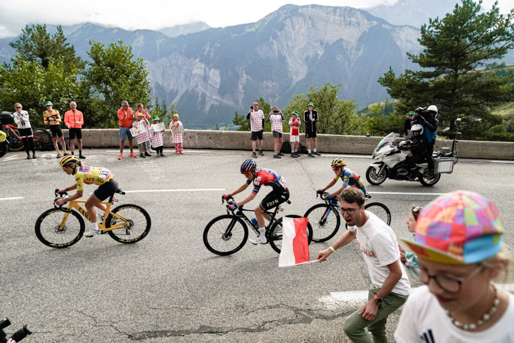 Kasia Niewiadoma, stage eight, Alpe d&rsquo;Huez, 2024 Tour de France Femmes (A.S.O./Thomas Maheux)