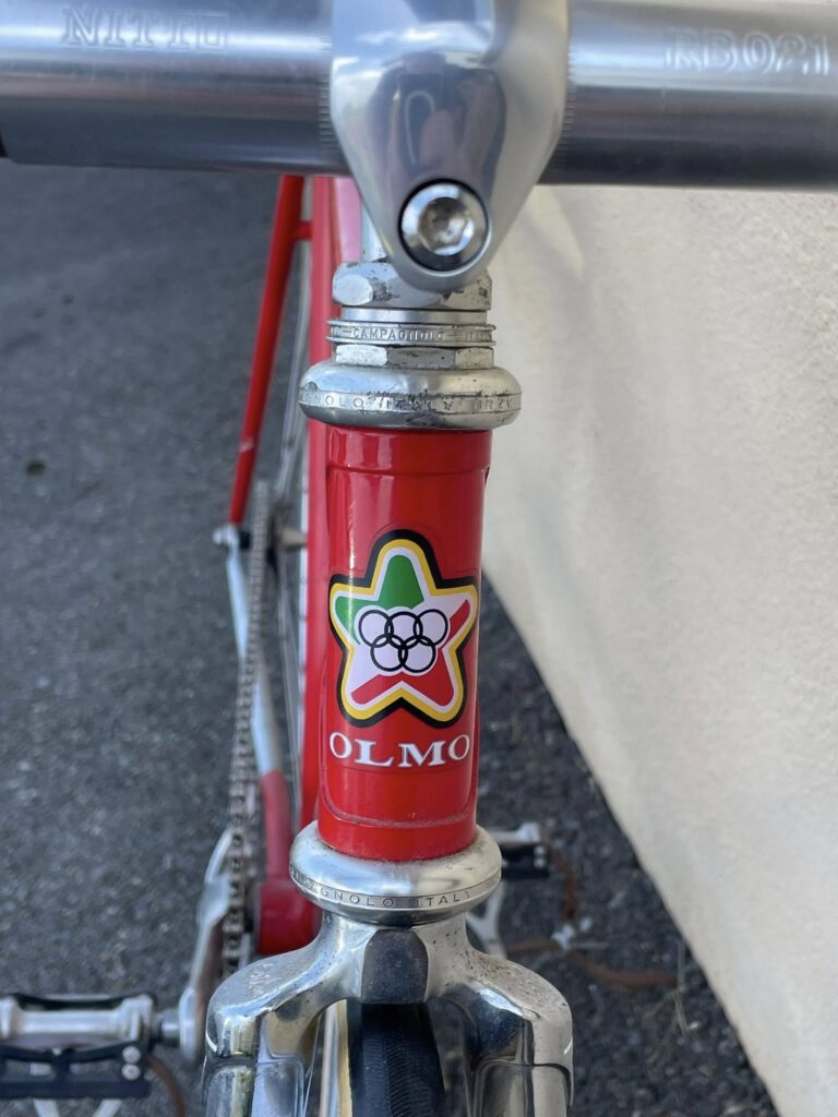 2025 Olmo track bike head tube from front