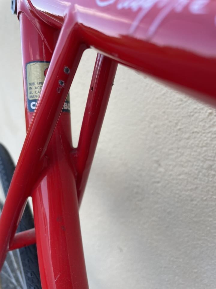 2025 Olmo track bike seatstays and seat tube