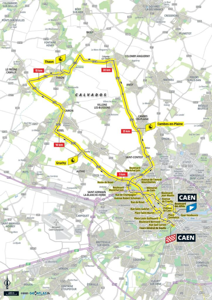 2025 Tour de France stage 5 map