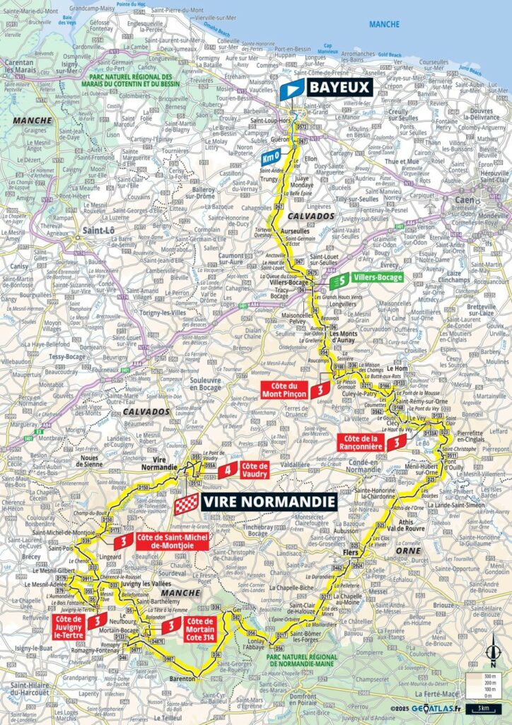 2025 Tour de France stage 6 map