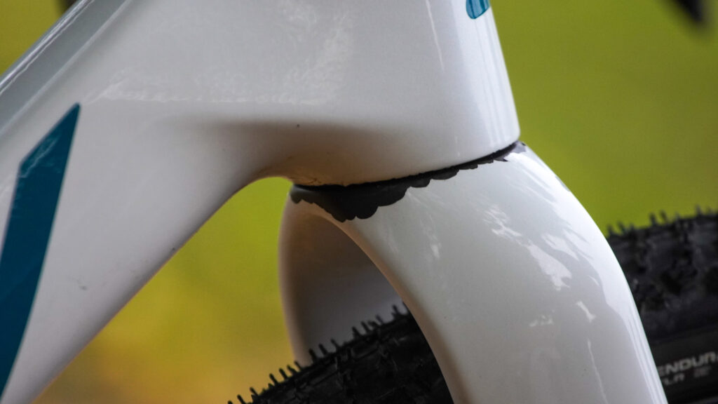 2025 Gravel Worlds Tech Gallery damage to fork