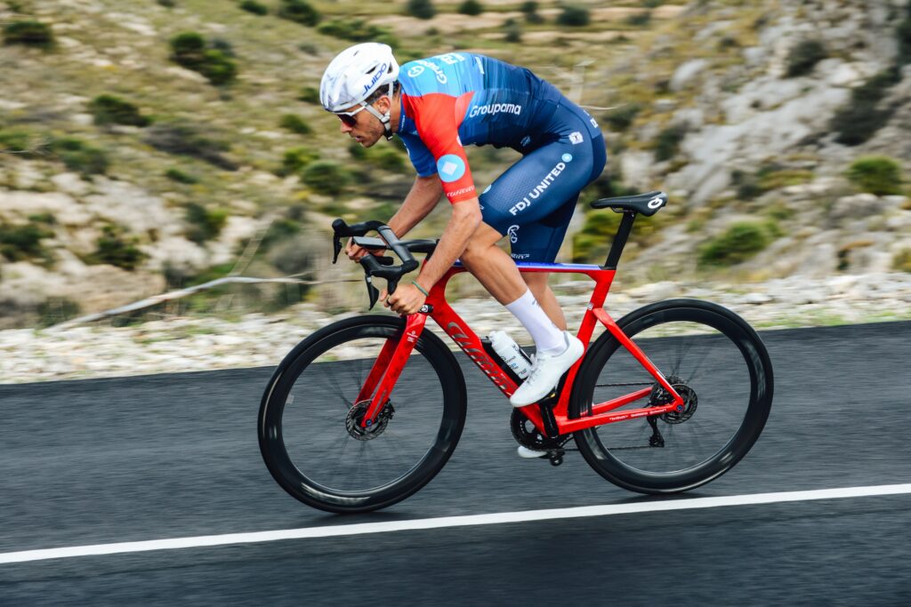 2026 Groupama-FDJ United riding non-driveside