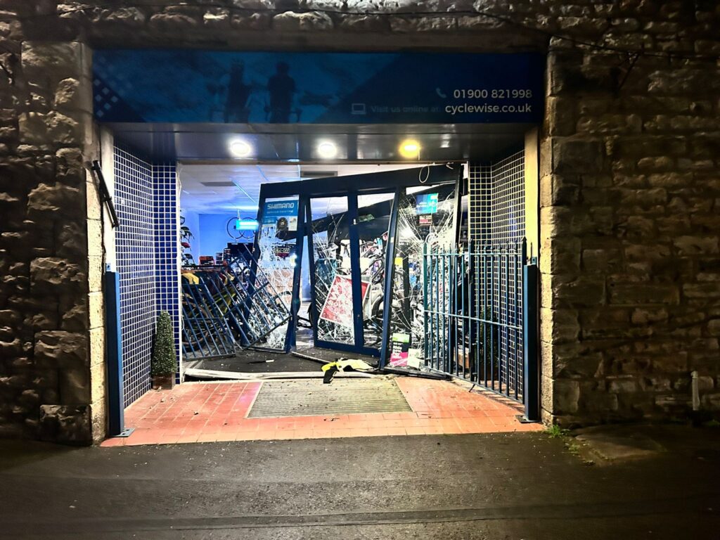 Cyclewise bike shop ram-raided, Cockermouth