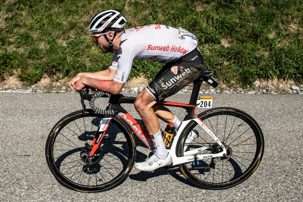 Alex Whitehead/SWpix.com – 17/09/2020 – Cycling – 2020 Tour de France – Stage 18: Meribel to La Roche-sur-Foron – Marc Hirschi
