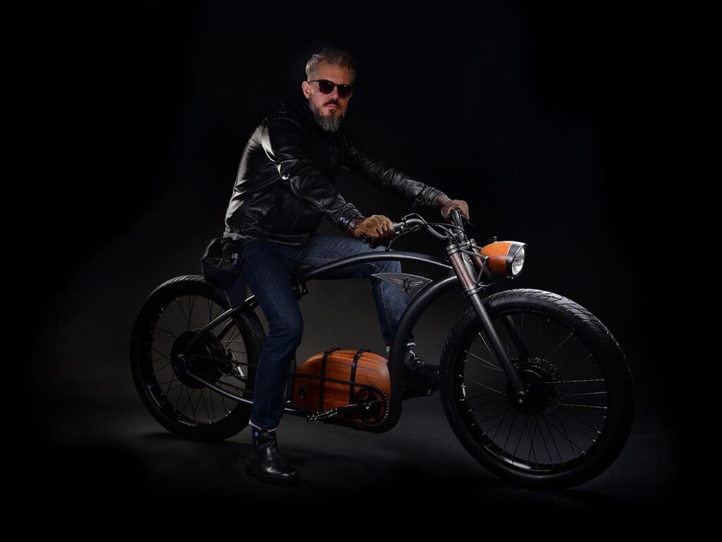 2023 leather ebike rider