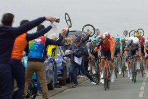 Davide Ballerini crash save