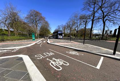 Battlefield cycle lane, Glasgow