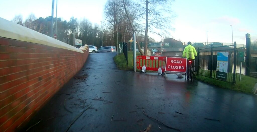 Belfast cycle lane diversion