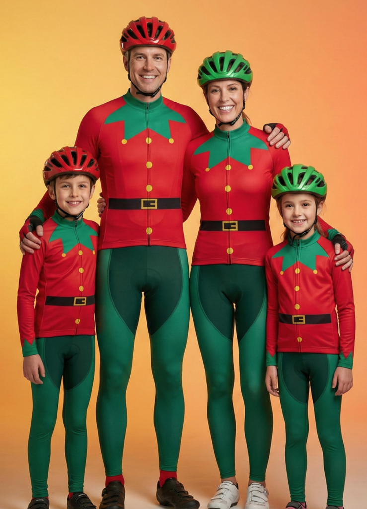 Christmas Elves Cycling Kit Family