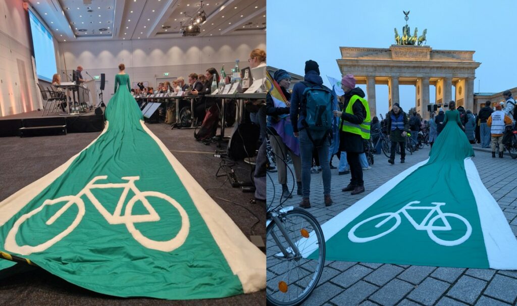 Cycle Lane dress in Berlin and at cycling conference