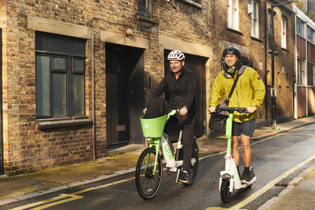 Lime bike and e-scooter