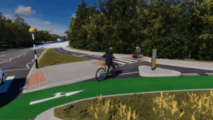 Dutch style roundabout Hertfordshire – credit Hertfordshire county council