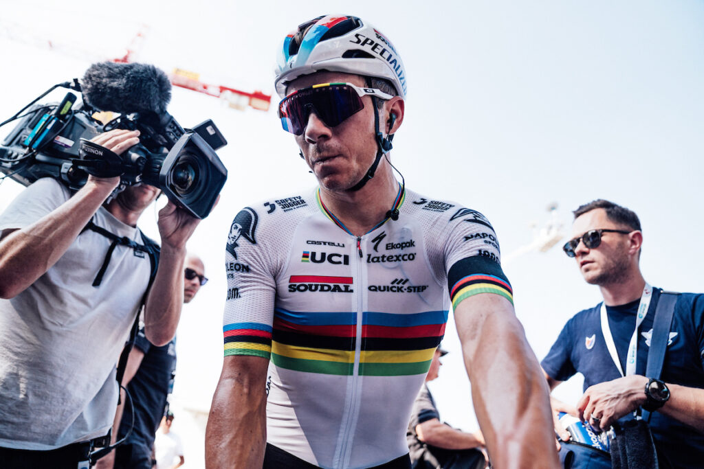 Evenepoel at 2023 Giro d'Italia (Zac Williams/SWpix.com)