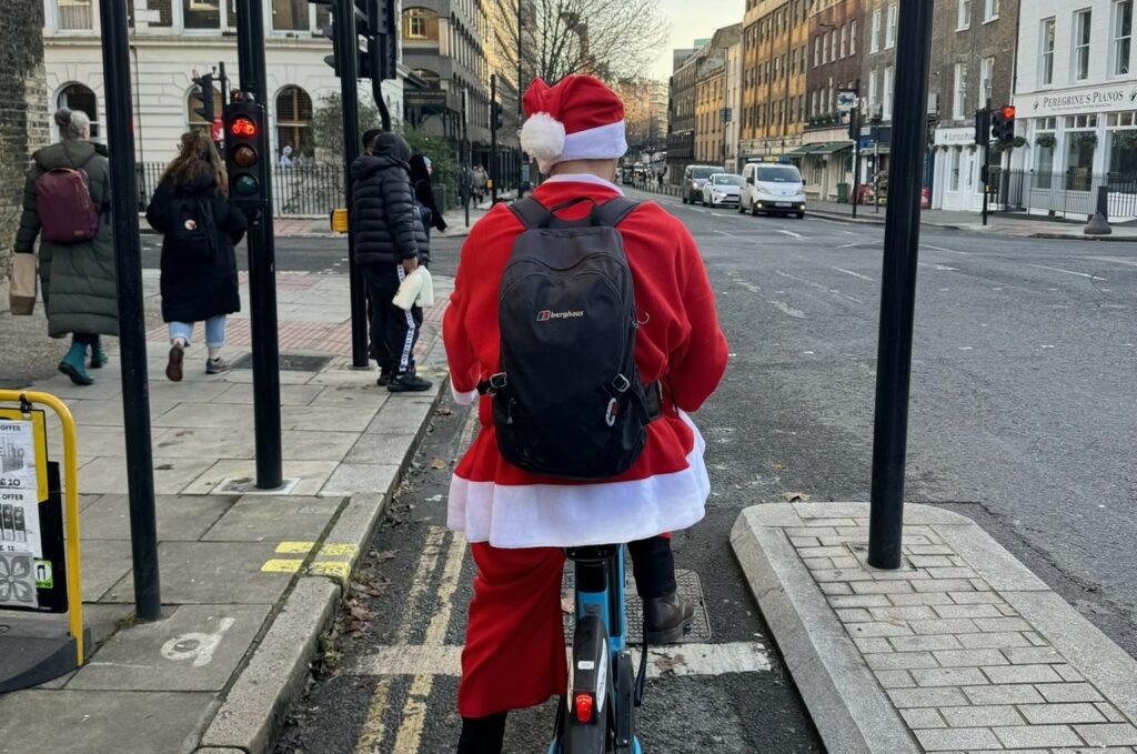 Santa cycle lane