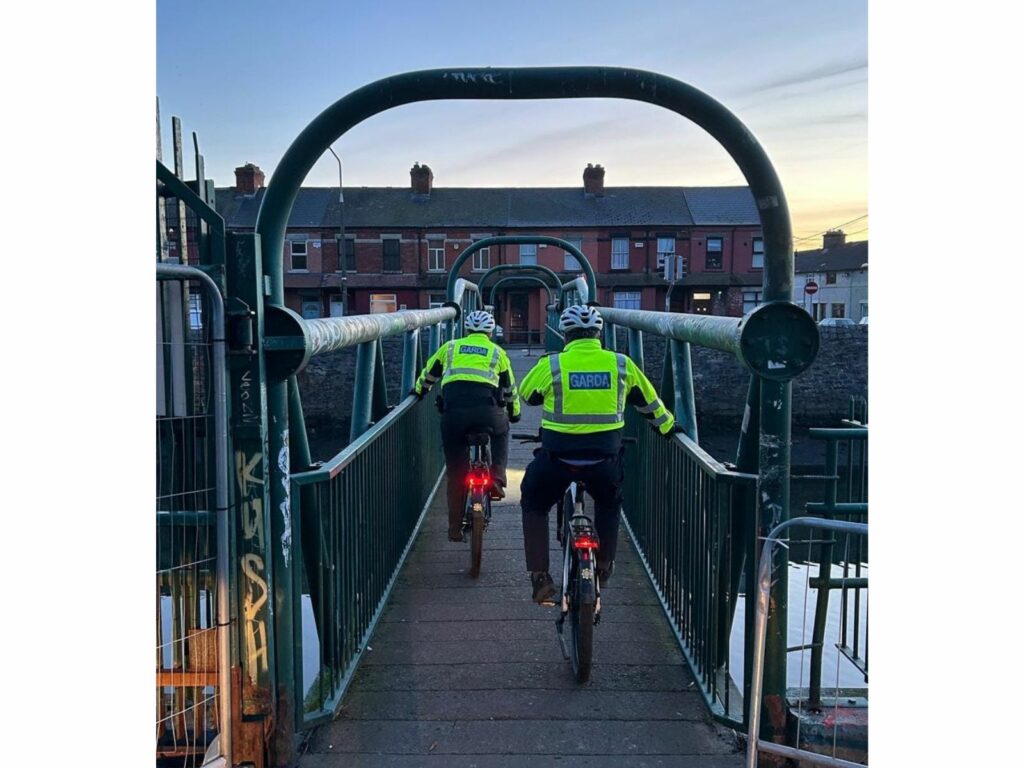 Gardai on e-bikes in Dublin