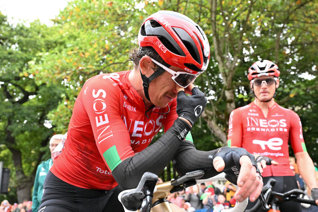 Geraint Thomas at Tour of Britain finish line 2025