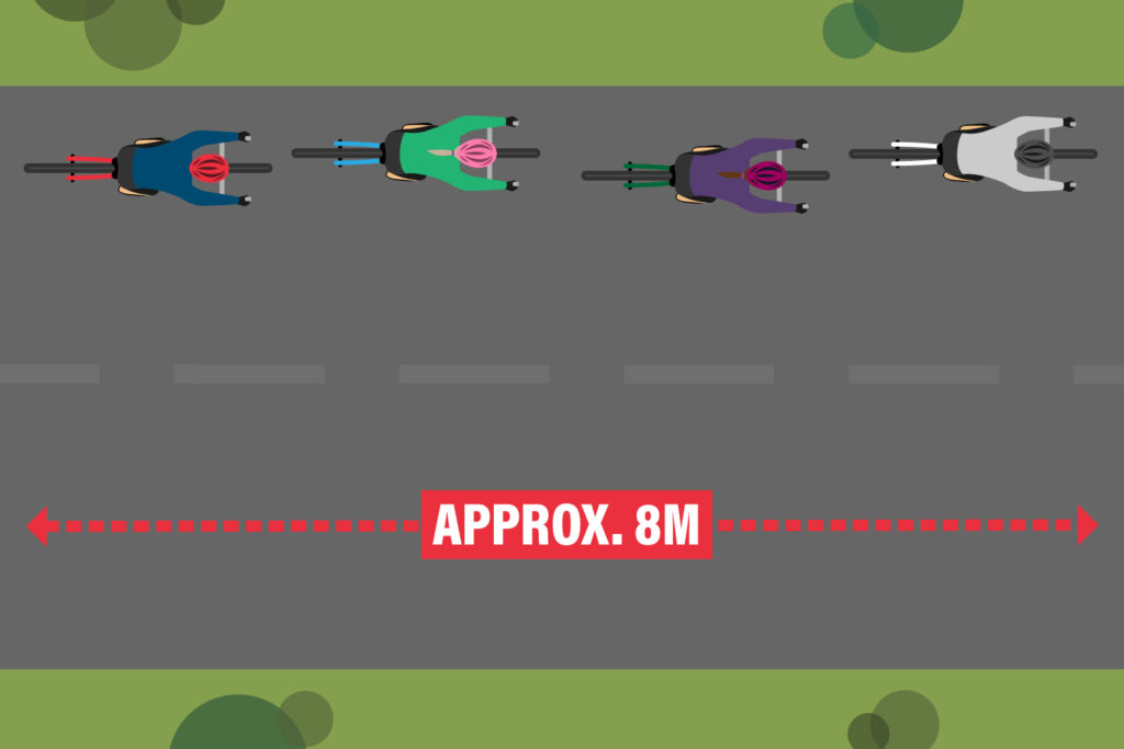 group riding - line