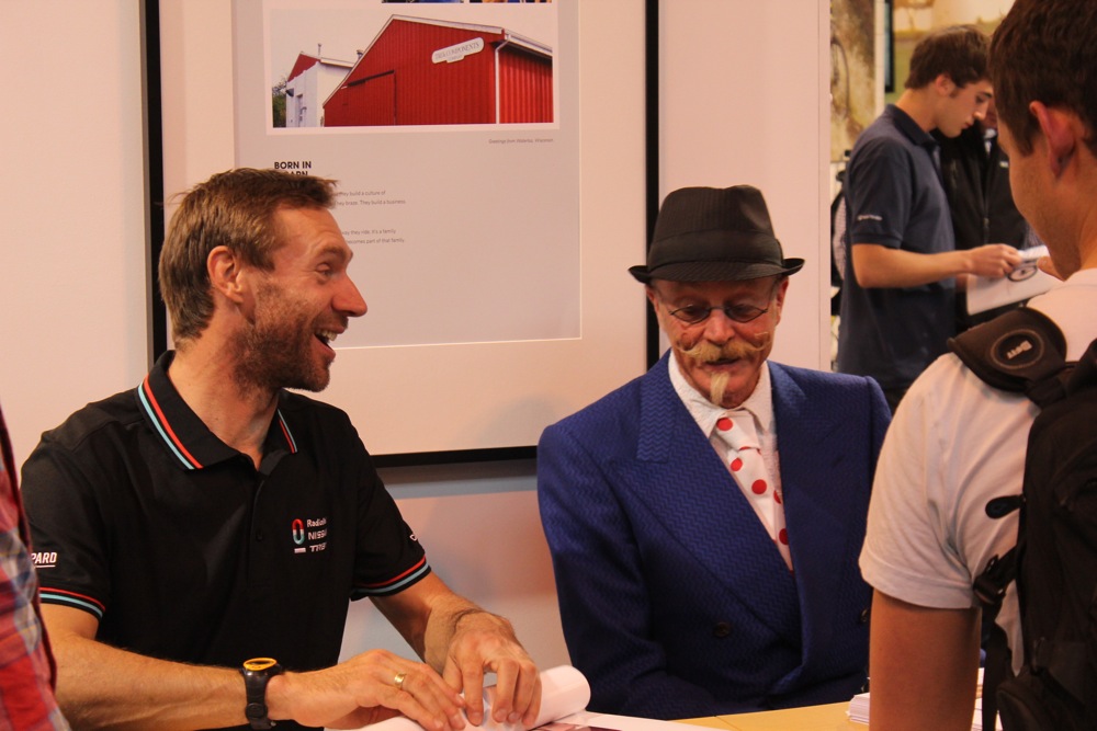 Jens Voigt and Gary Fisher at the 2012 Cycle Show