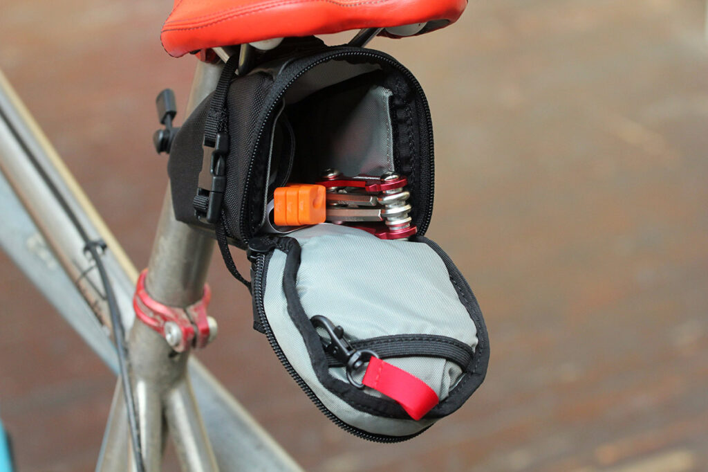 Timbuk2 Seat Pack XT with tools – open