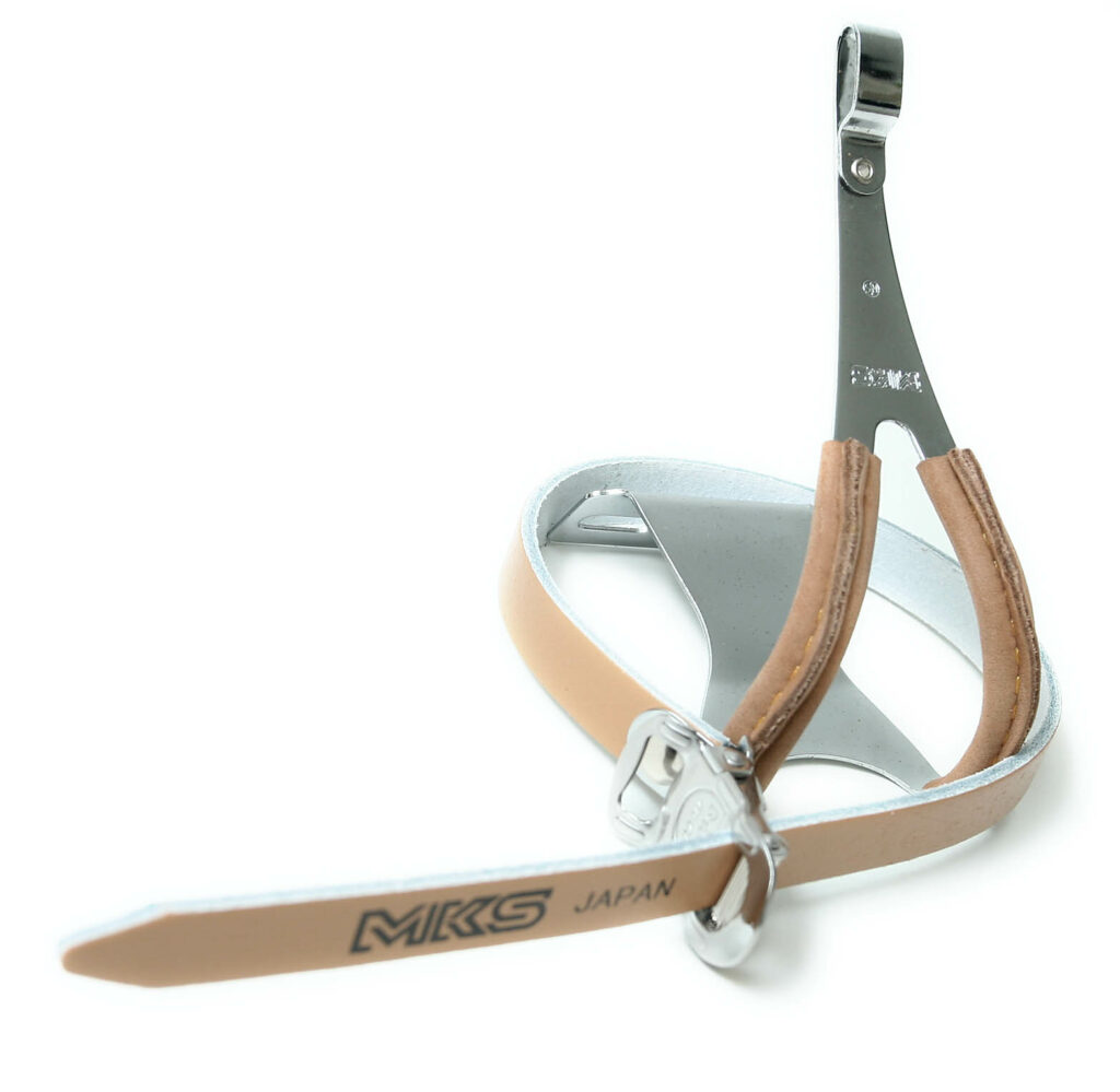 MKS leather toeclip and strap