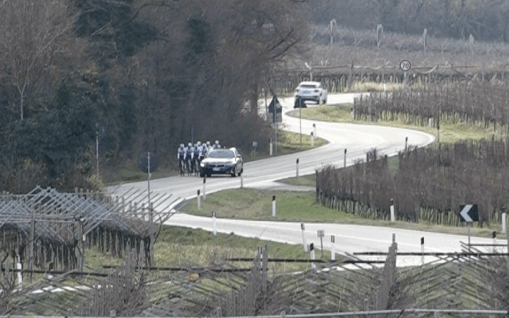 Italian cycling team shot at by passing driver in horror attack