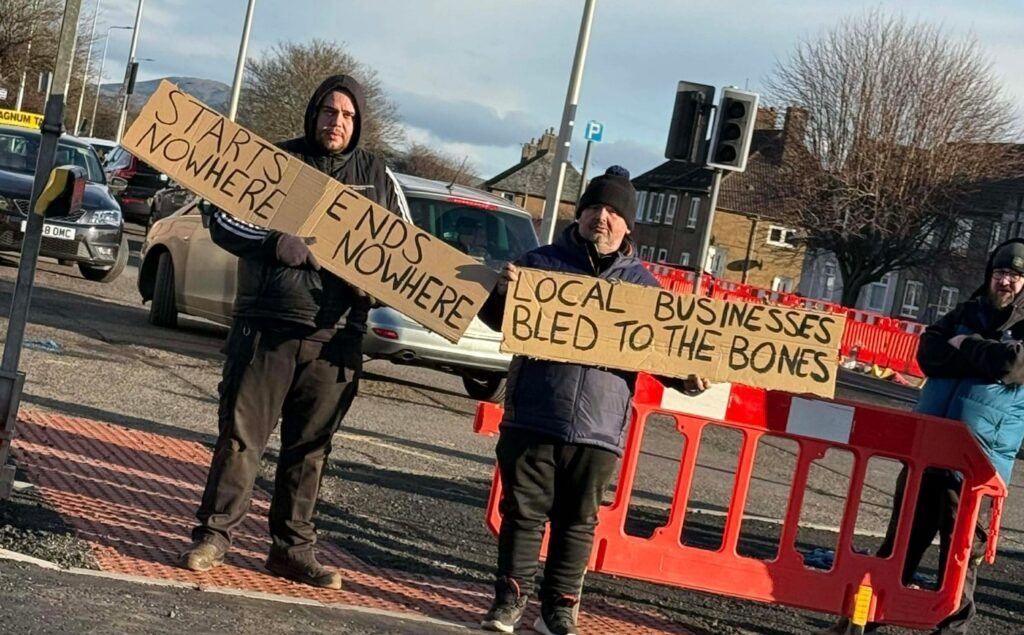 Methil protesters