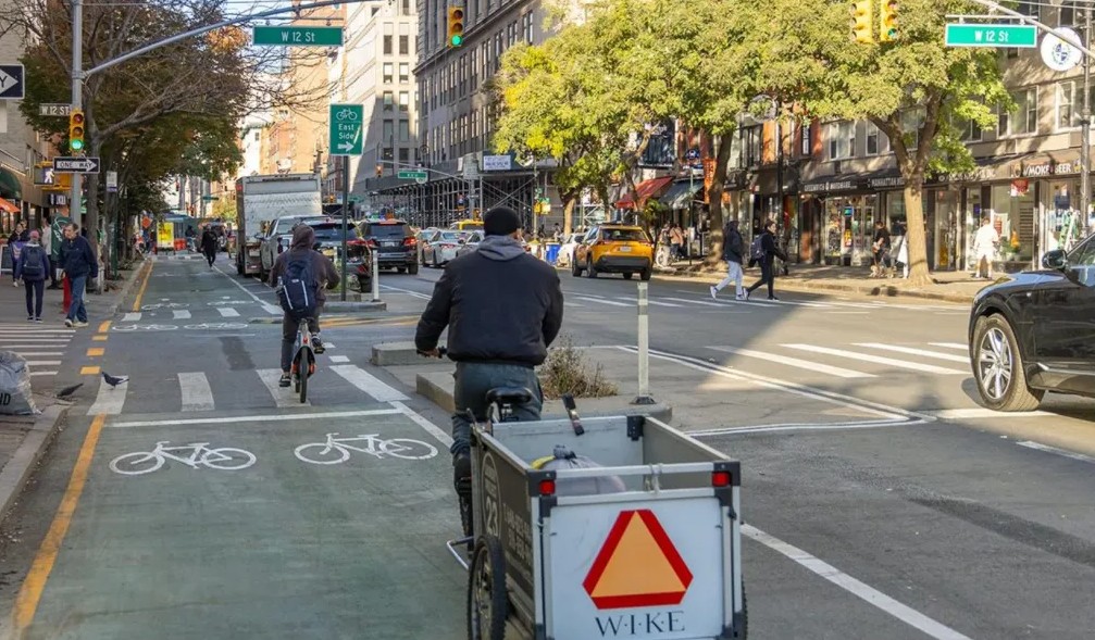 New York Sixth Avenue wider cycle lane plans