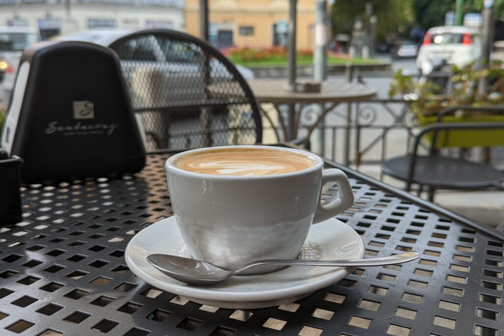 Nice-Antibes – Sanremo cappuccino (copyright Simon MacMichael)