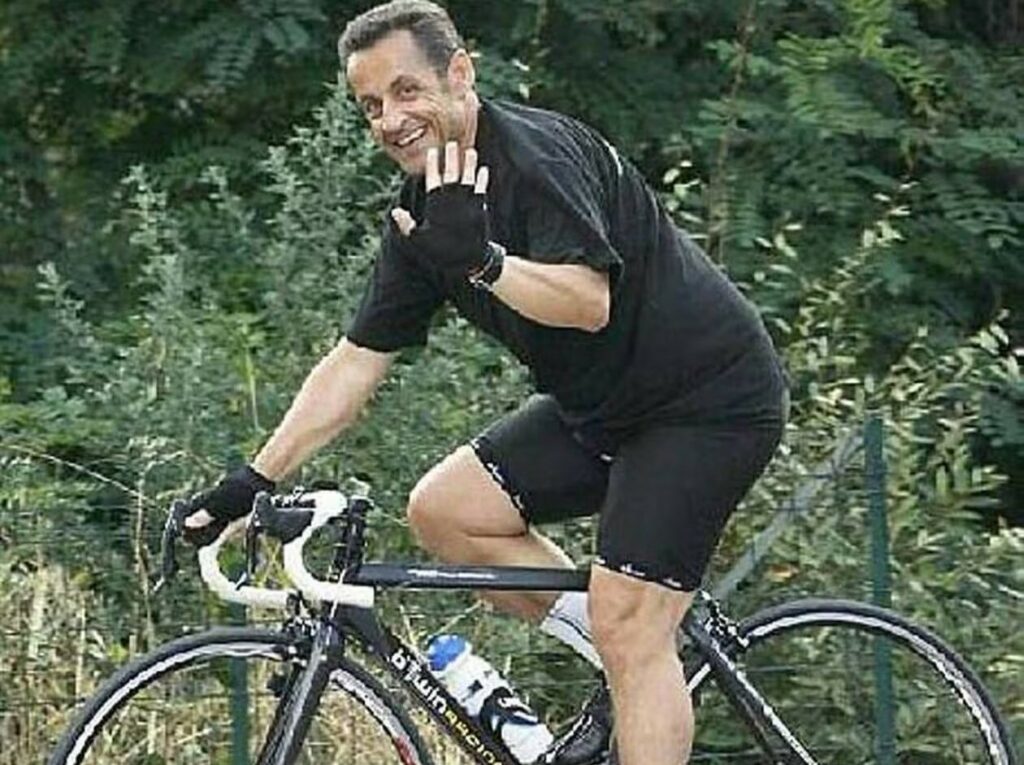 Nicolas Sarkozy cycling