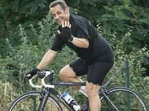 Nicolas Sarkozy cycling