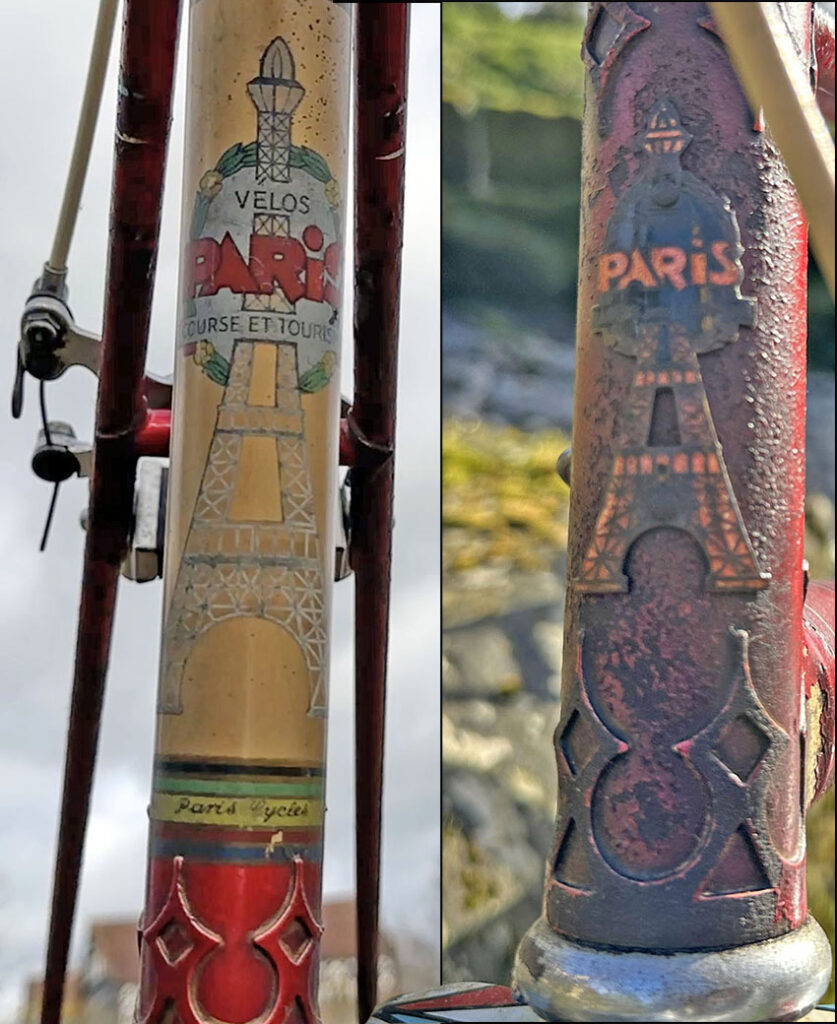 Paris Galibier 1950 Seat and head tube badges