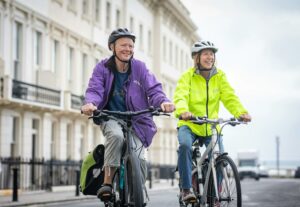 Two female cyclists