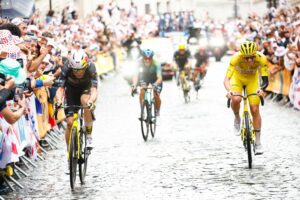 Tadej Pogačar and Wout van Aert, Montmartre, 2025 Tour de France