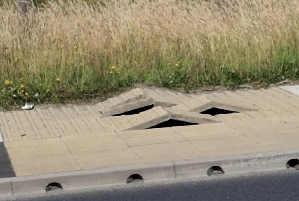 Port Bridge cycle lane problems, Letterkenny, Co. Donegal