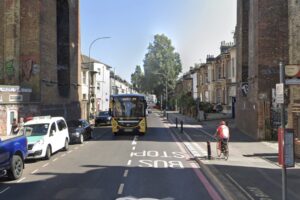 Preston Road cycle lane, Brighton