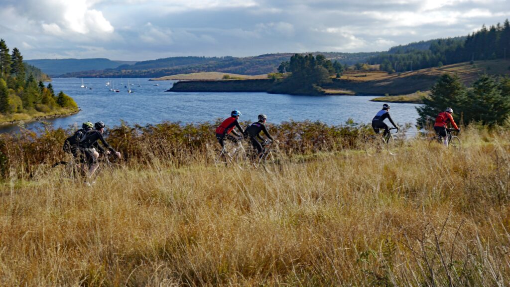 Riding by the reservoir