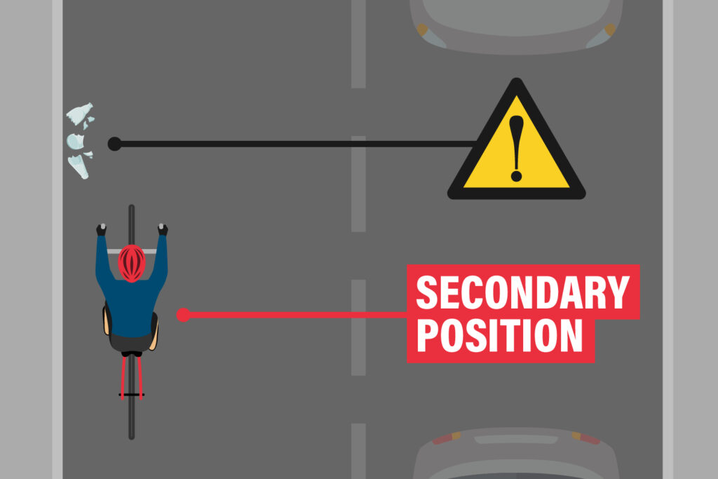 road positioning &ndash; hazard in secondary position