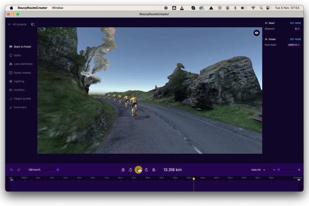 Rouvy Route Creator – 3d layer