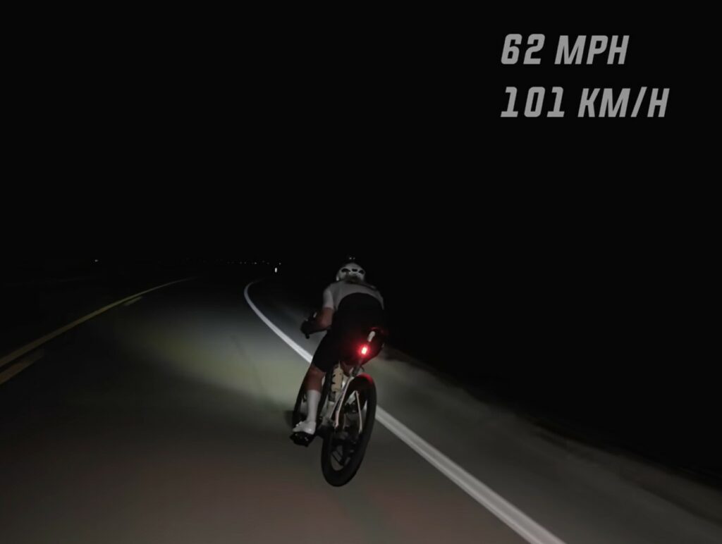 Safa Brian hits 65mph downhill in the dark on Death Valley