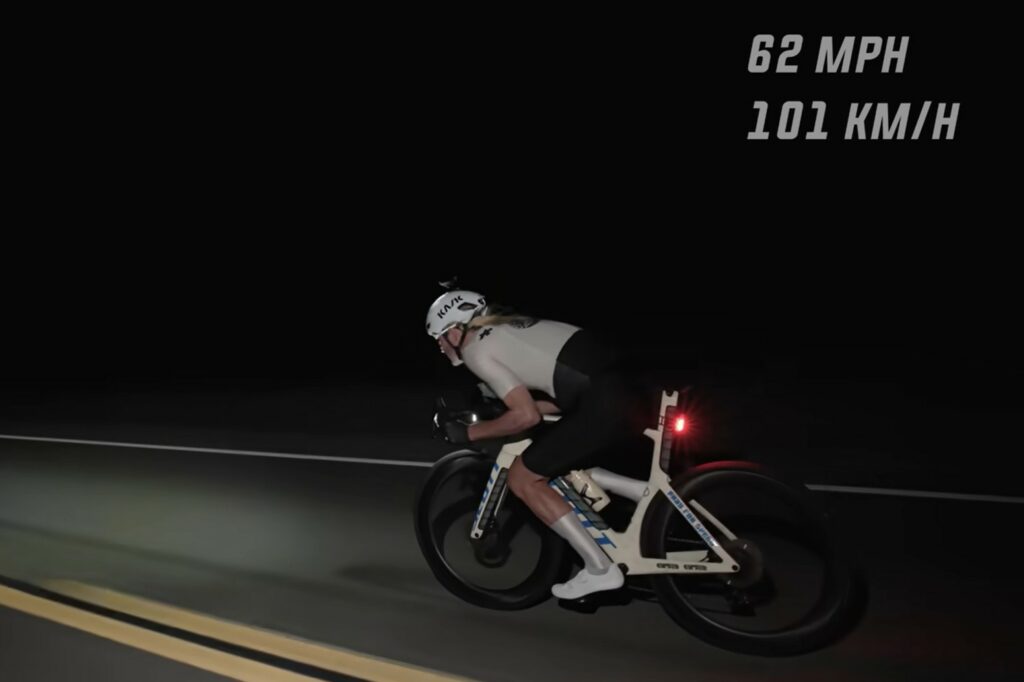 Safa Brian hits 65mph downhill in the dark on Death Valley