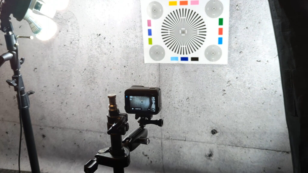 2025 action camera shootout resolution test setup